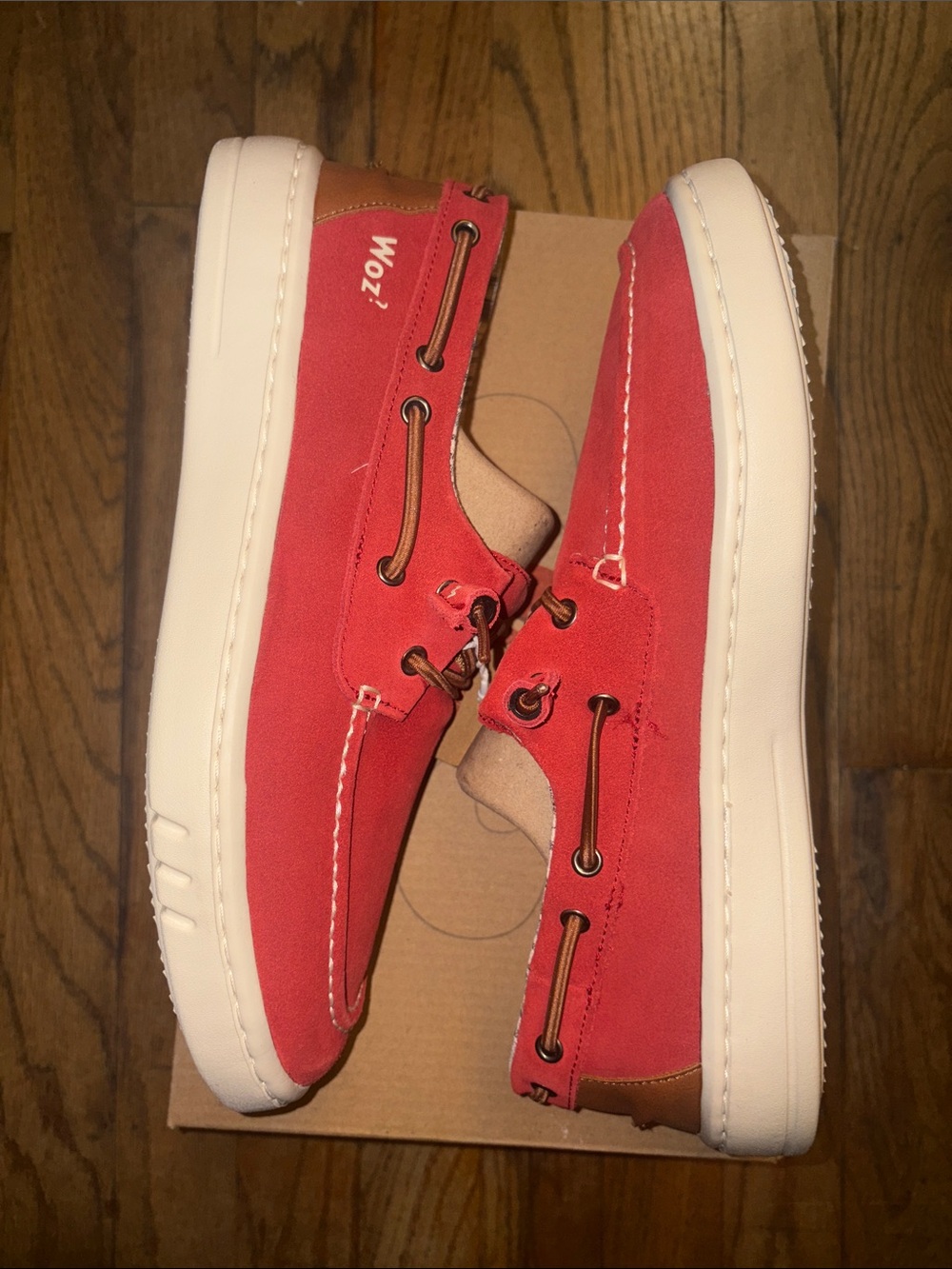 WOZ? Red Suede Slip-On Shoes